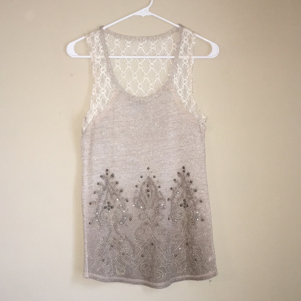 Laced Miss Me tank top